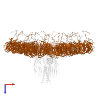 Outer capsid glycoprotein VP7 in PDB entry 8uk2, assembly 1, top view.