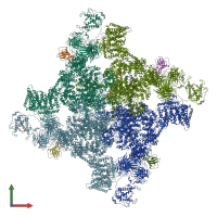PDB entry 8uxi coloured by chain, front view.