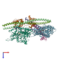 PDB entry 8v0k coloured by chain, top view.