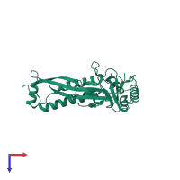 PDB entry 8v4n coloured by chain, top view.