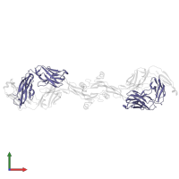 2A10 Fab Heavy Chain in PDB entry 8v52, assembly 1, front view.