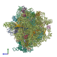 PDB entry 8v9j coloured by chain, side view.