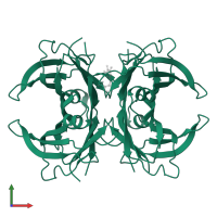 Transthyretin in PDB entry 8ve5, assembly 1, front view.