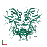 Capsid protein in PDB entry 8vrv, assembly 1, front view.