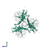 HLA class II histocompatibility antigen, DQ alpha 1 chain in PDB entry 8vsp, assembly 1, side view.