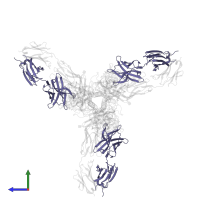 L5A7 Fab Heavy Chain in PDB entry 8vue, assembly 1, side view.