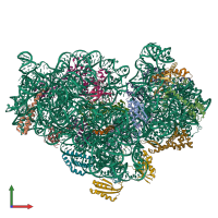 PDB entry 8wif coloured by chain, front view.