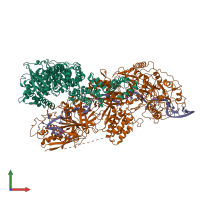PDB entry 8wmc coloured by chain, front view.