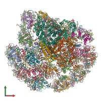 PDB entry 8wmj coloured by chain, front view.