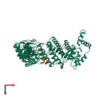 PDB entry 8wqi coloured by chain, top view.