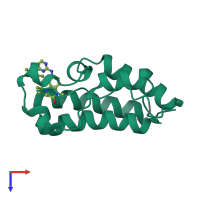 PDB entry 8wqo coloured by chain, top view.