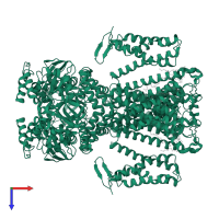 Potassium channel SKOR in PDB entry 8wui, assembly 1, top view.