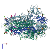 PDB entry 8x4h coloured by chain, top view.