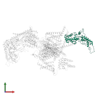 Voltage-dependent L-type calcium channel subunit beta-3 in PDB entry 8x93, assembly 1, front view.