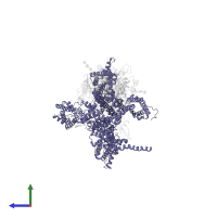 Voltage-dependent P/Q-type calcium channel subunit alpha-1A in PDB entry 8x93, assembly 1, side view.