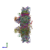 PDB entry 8xlp coloured by chain, side view.