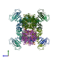 PDB entry 8xmh coloured by chain, side view.