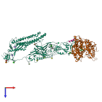 PDB entry 8xvm coloured by chain, top view.