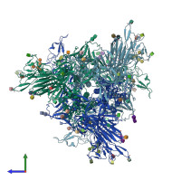PDB entry 8y19 coloured by chain, side view.