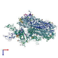 PDB entry 8y1c coloured by chain, top view.