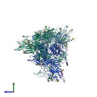 PDB entry 8y1g coloured by chain, side view.