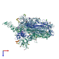 PDB entry 8y1g coloured by chain, top view.