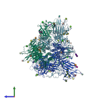 PDB entry 8y1h coloured by chain, side view.