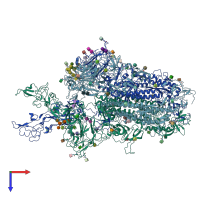 PDB entry 8y1h coloured by chain, top view.