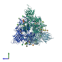 PDB entry 8y5j coloured by chain, side view.