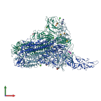 PDB entry 8y8g coloured by chain, front view.