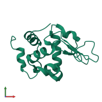 PDB entry 8ya4 coloured by chain, front view.