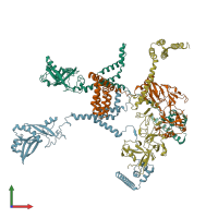 PDB entry 8yb5 coloured by chain, front view.