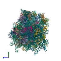 PDB entry 8yoo coloured by chain, side view.