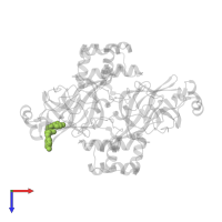 (2R)-3-(3,4-dihydroxyphenyl)-2-{[(2E)-3-(3,4-dihydroxyphenyl)prop-2-enoyl]oxy}propanoic acid in PDB entry 8yrh, assembly 1, top view.