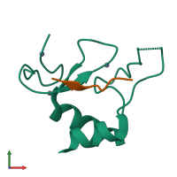 PDB entry 8yth coloured by chain, front view.