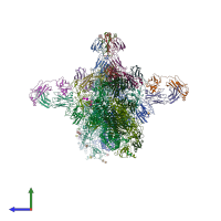 PDB entry 8zc2 coloured by chain, side view.