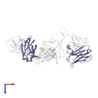 Heavy chain of D1F6 Fab in PDB entry 8zc5, assembly 1, top view.