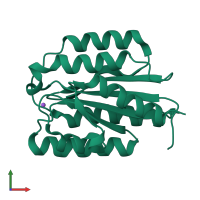 PDB entry 8zmn coloured by chain, front view.