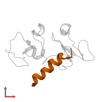 Putative Polycomb group protein ASXL2 in PDB entry 9atn, assembly 1, front view.