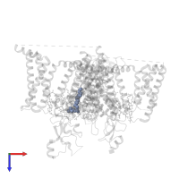 1-O-OCTADECYL-SN-GLYCERO-3-PHOSPHOCHOLINE in PDB entry 9ayh, assembly 1, top view.