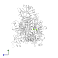 MAGNESIUM ION in PDB entry 9b5c, assembly 1, side view.