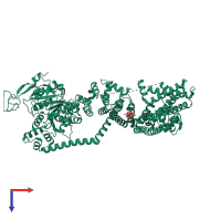 PDB entry 9b8z coloured by chain, top view.