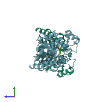 PDB entry 9c81 coloured by chain, side view.
