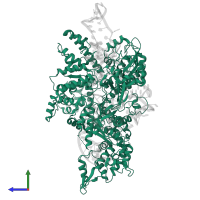 CRISPR-associated endonuclease Cas9/Csn1 in PDB entry 9cgu, assembly 1, side view.