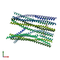 PDB entry 9cjl coloured by chain, front view.