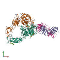 PDB entry 9cz7 coloured by chain, front view.