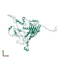 PDB entry 9ffh coloured by chain, front view.