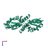 Transcription regulator protein BACH1 in PDB entry 9gr9, assembly 1, top view.