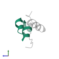 Insulin A chain in PDB entry 9ins, assembly 1, side view.